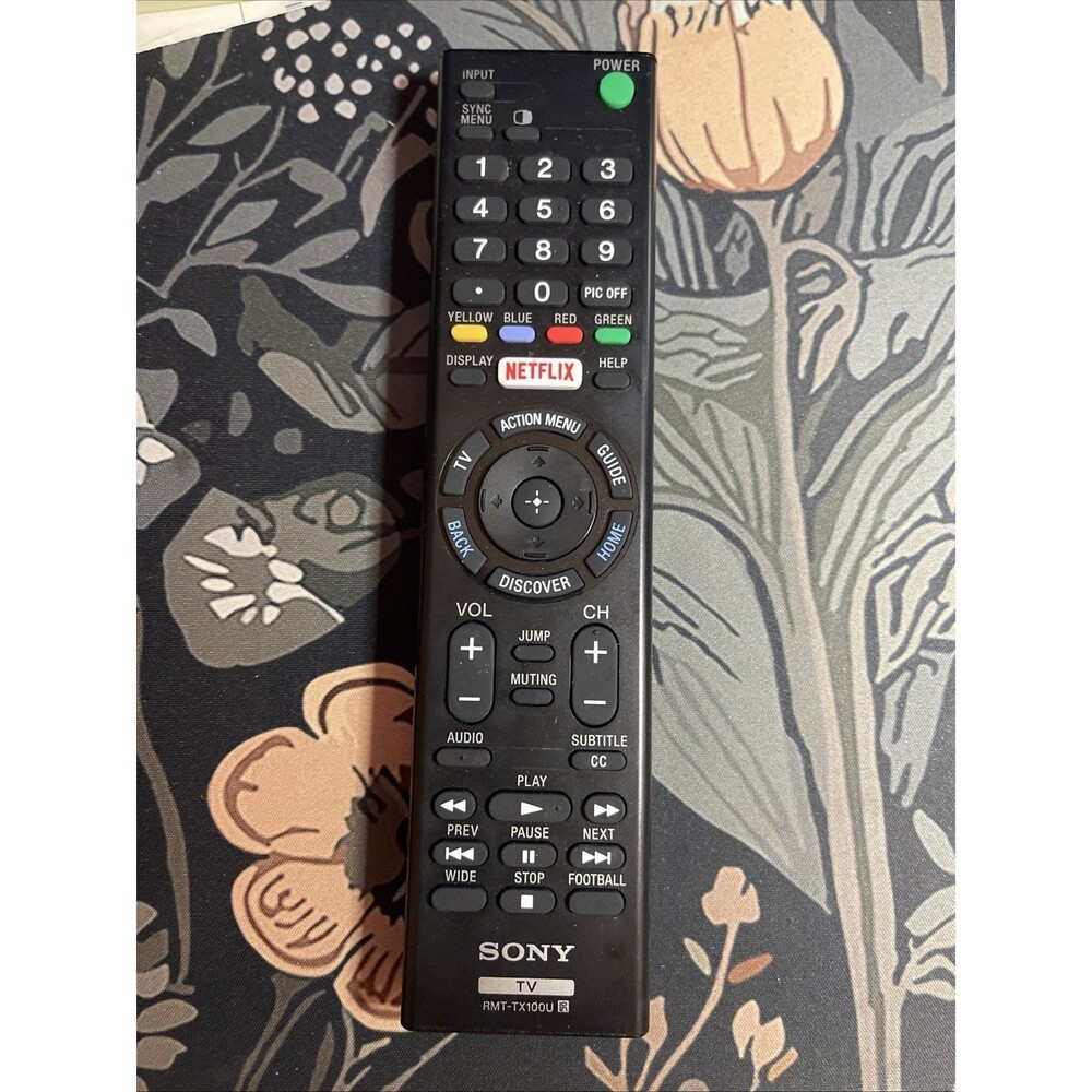 Sony RMT-TX100U TV Remote Control Replacement Sony Smart TVs *Untested*